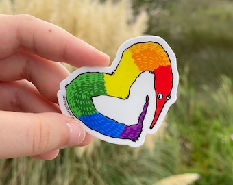 LGBTQ Love Worm Vinyl Sticker