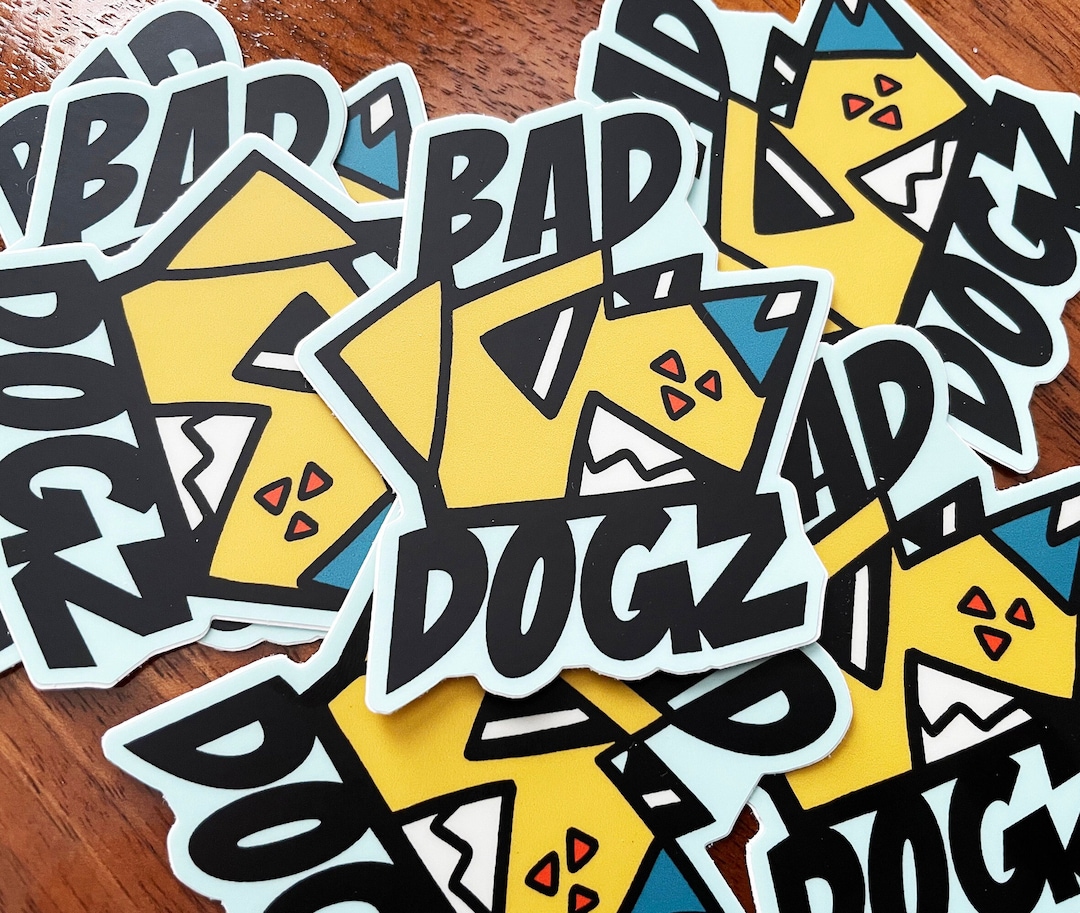 Bad Dogz Retro Style Vinyl Sticker - Etsy