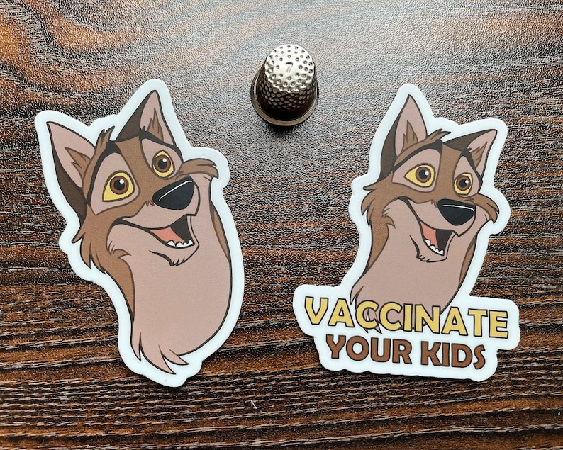 Balto / Vaccinate Your Kids Vinyl Sticker image 4