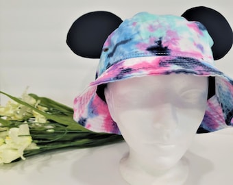 Bucket Ear Hat | Disney Hat | Disney Ear Hat | Bucket Hat | Tie Dye Hat | Tie Dye Ear Hat | Tie Dye Disney Hat