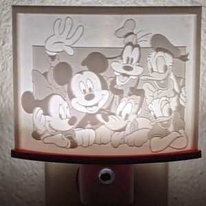 3D Printed Lithophane Nightlight | Disney | Custom | Personalize | Mickey | Castle | Train | Haunted Mansion | Princess | Star Wars