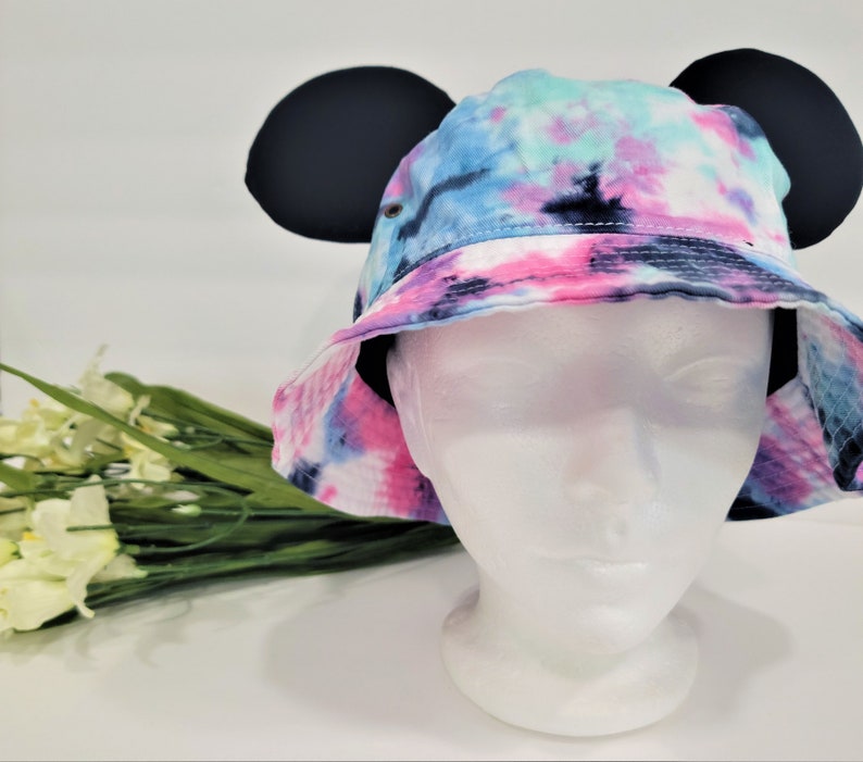 Bucket Ear Hat Disney Hat Disney Ear Hat Bucket Hat Tie Dye Hat Tie Dye Ear Hat Tie Dye Disney Hat image 1