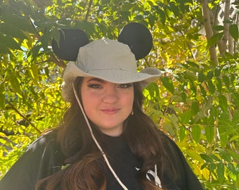 Jungle Cruise Disney Ears | Disney Bucket Hat Ears | Mickey Ears Bucket Hat Ears | Mickey Safari Ears