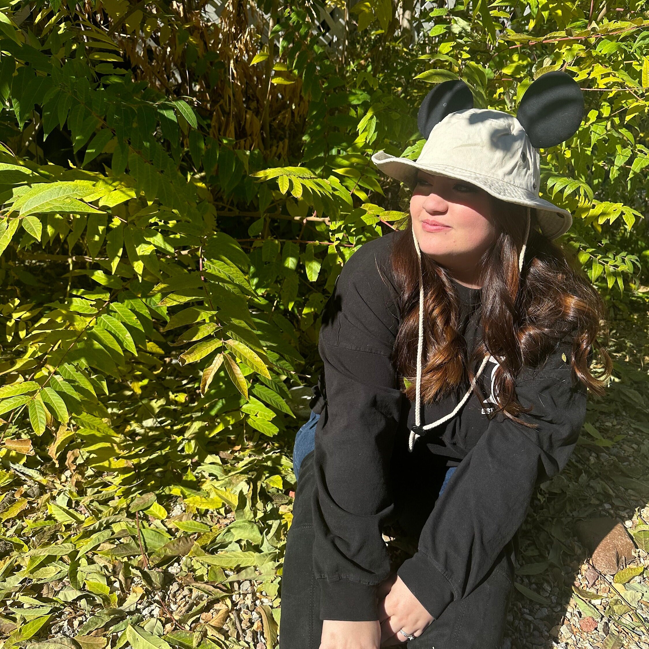 Disney Inspired Jungle Hat Sequined Mouse Ears Straw Sun Hat – Handmade Disney-inspired  main image 3