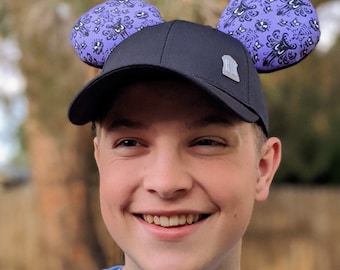 Haunted Mansion Wallpaper Baseball Cap Ears | Disney Hat | Disney Ear Hat