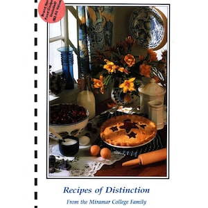 Recipes of Distinction- Digital Download - Vintage Cookbook Miramar College, San Diego, CA 1995