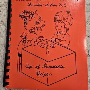 Cup of Friendship Recipes - Digital Download - Vintage Cookbook from Winston-Salem, NC 1984