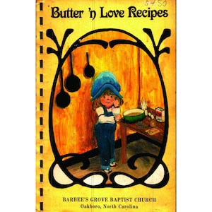 Butter n&#39; Love Recipes - Digital Download, Vintage Community Cookbook from Oakboro, NC