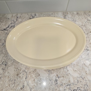 Vintage Set of 8 Carlisle Melamine 12&quot; Platter, Melamine Food Service Plates