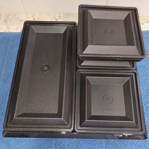 Vintage 9 Pc. Tupperware Black Get Together Buffet Set