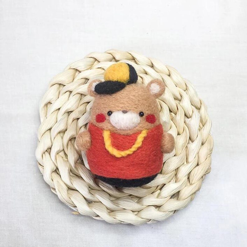 Wool Felt Poke Kit to Pass the Time Manual DIY Production Doll Etsy