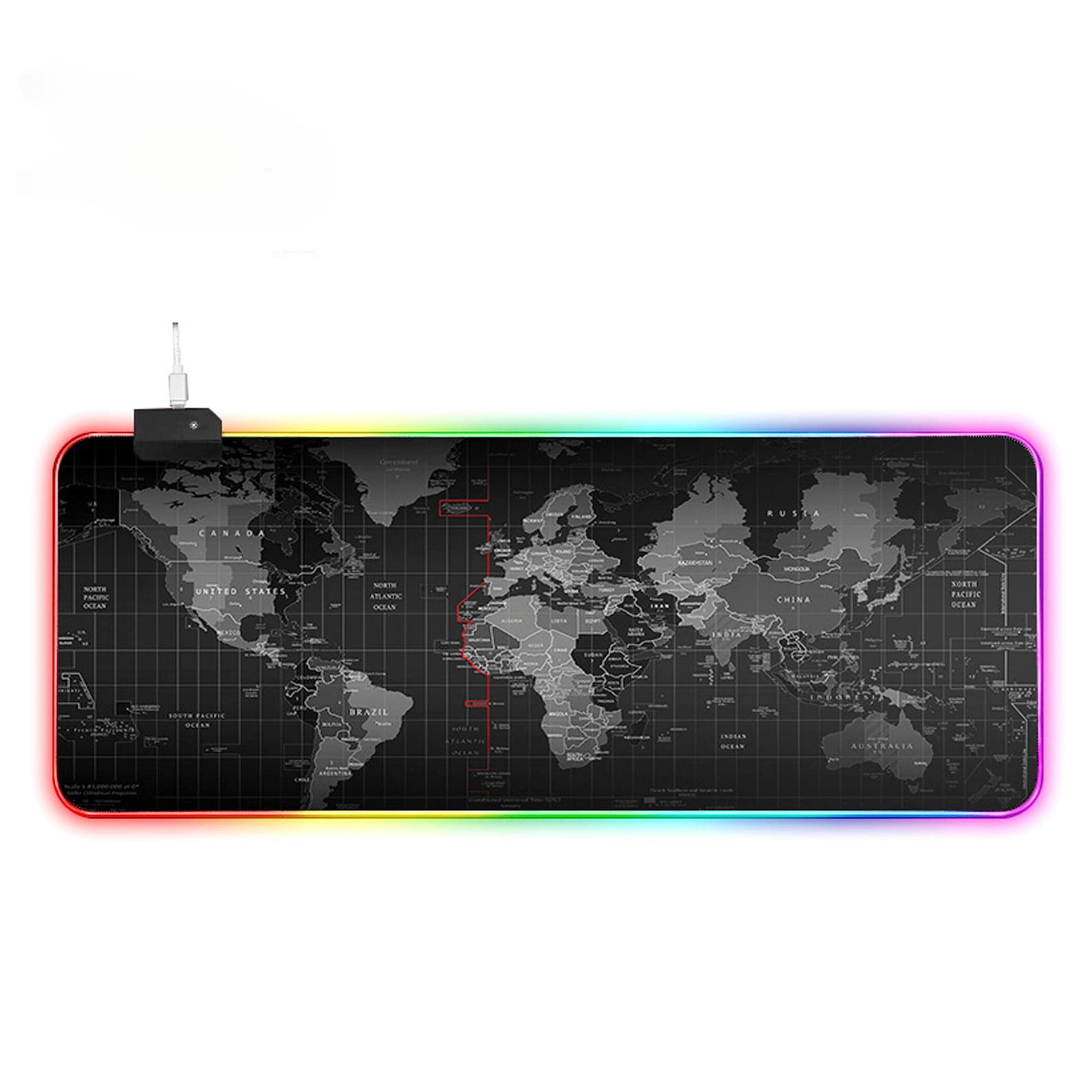 RGB World Map Gaming Mouse Pad RGB Gaming Large Extended Soft Etsy