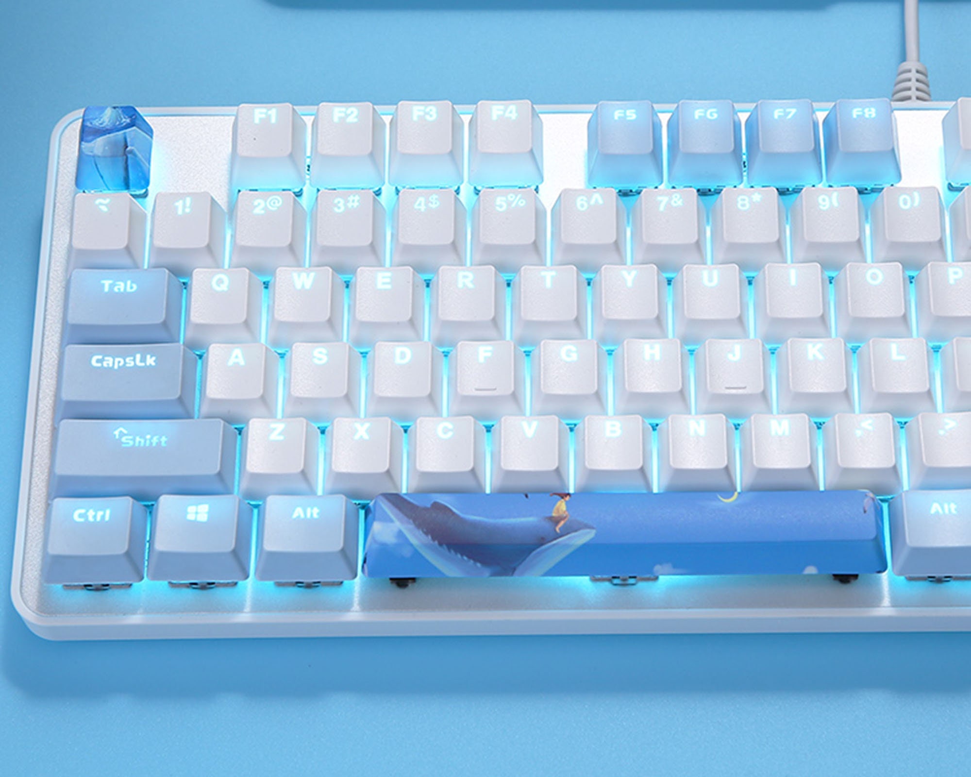 Boy And Whale Mechanical KeyboardGame KeyboardPattern Etsy