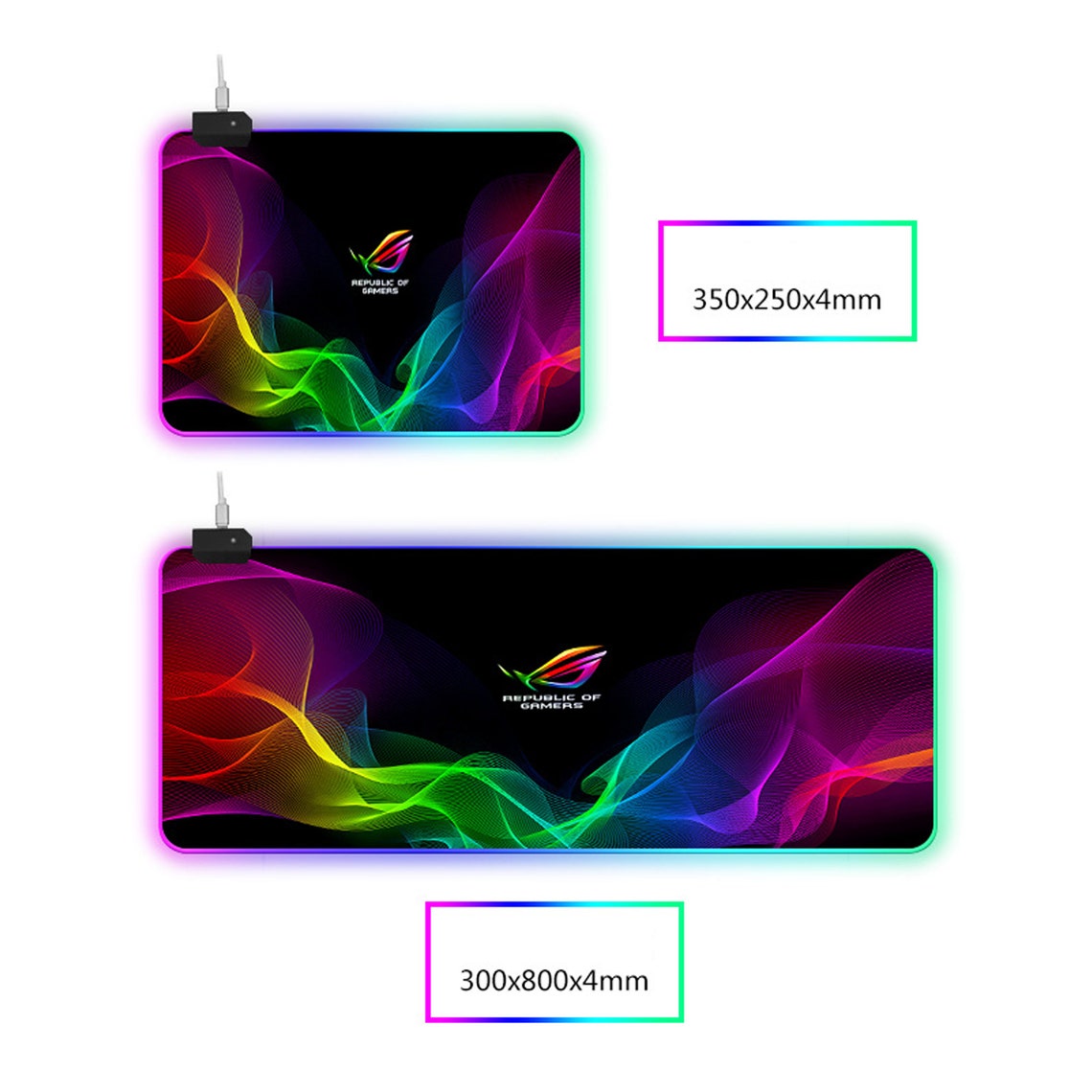 RGB Gaming Led Mouse Pad con 14 modos de iluminación RGB Etsy