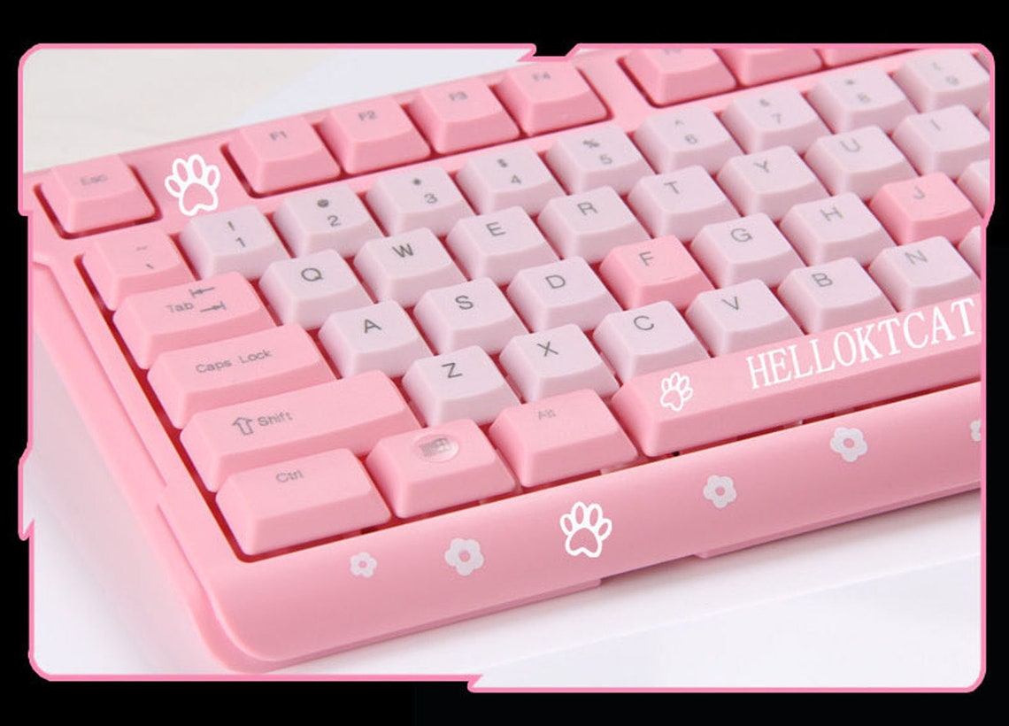 Cat Keyboard Girl Keyboard PC Computer Keyboard Laptop Etsy