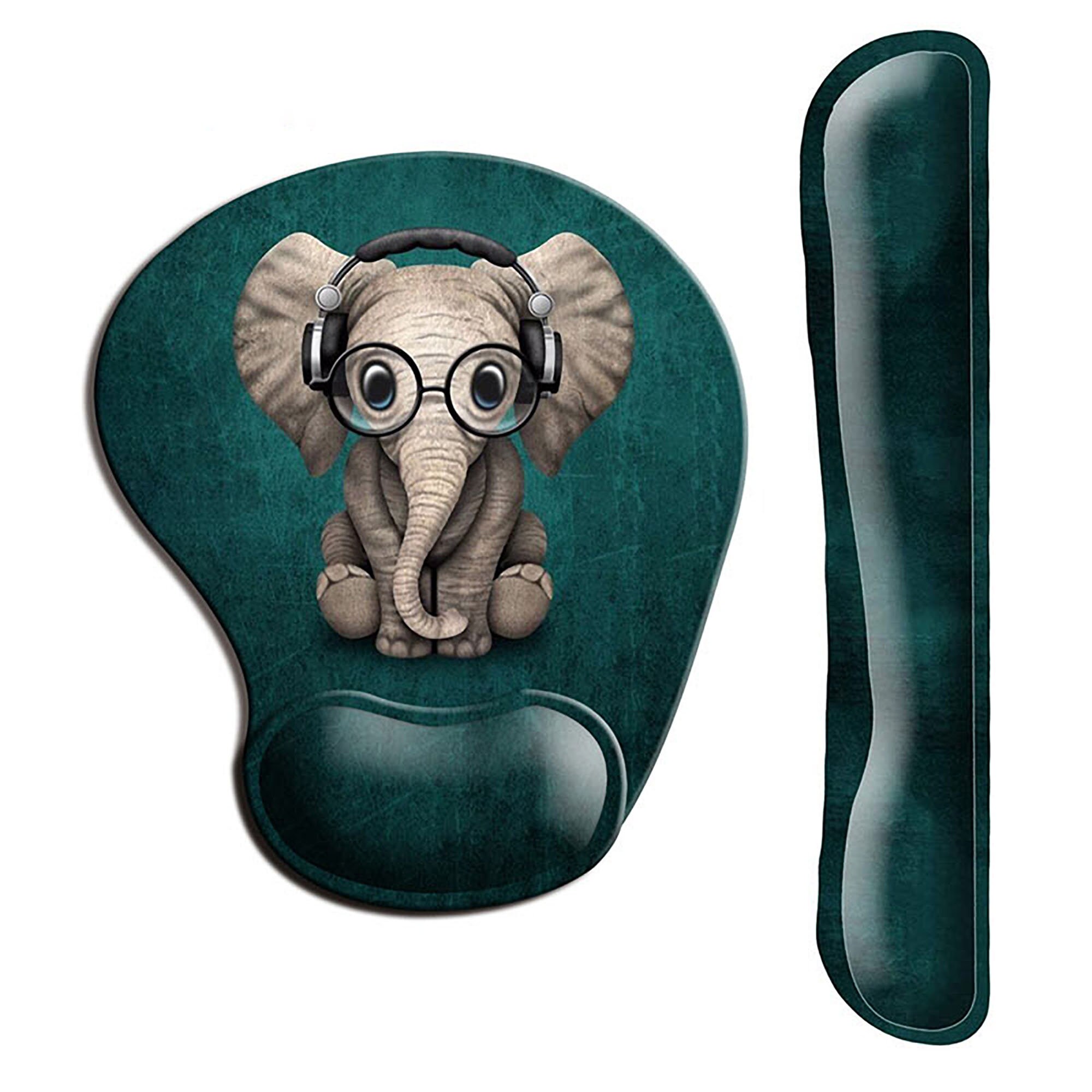 Elephant Mouse Pad with Wrist Rest Support Ergonomic Mouse Etsy