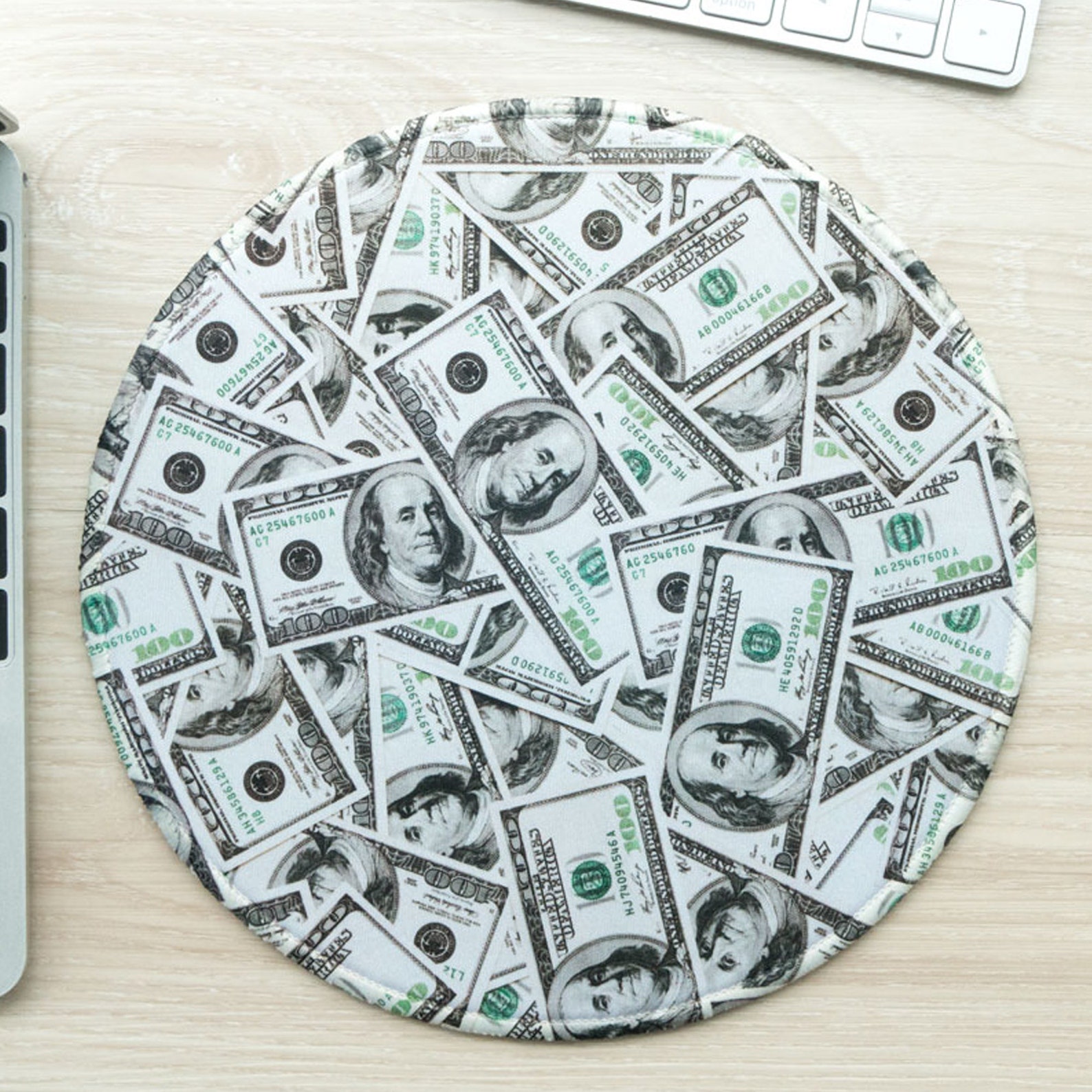 Round Dollar Mouse Pad Rubber Gaming Mouse Pad Personalized Etsy