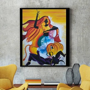 Maa Durga painting , Navratri , Durga Shakti , Modern Durga maa