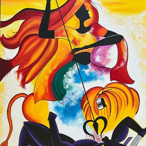 Maa Durga Painting , Navratri , Durga Shakti , Modern Durga Maa - Etsy
