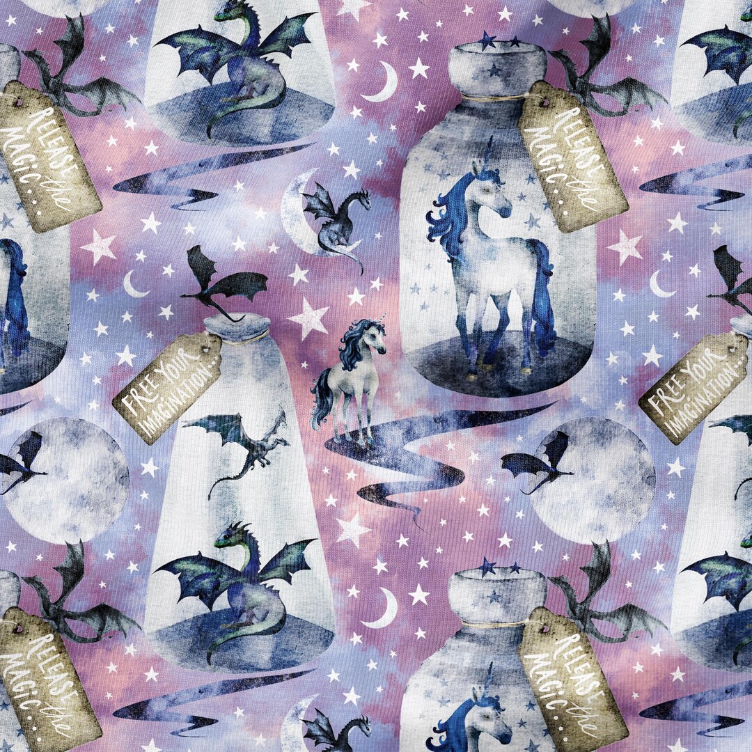 Release the Magic (magical) - Fabric Printed by the Yard - Polyester 4 ...