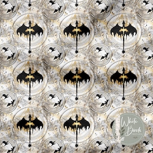 Dragon Rider (White/Gold) - Fabric Printed By The Yard - Polyester 4 Way Stretch - Cotton Fabric - Dragon Rider Fabric