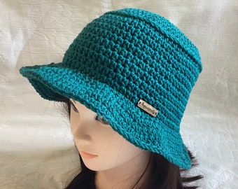 Crochet Cotton Bucket Hat, Summer Hat, Floppy Hat, Hippie Hat, Sun Hat, Cottage Core