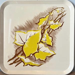 Metal MCM Snack Trays, Midcentury, Vintage Tray Set, Vintage Decor, Retro Decor, Entertaining, Kitschy, Kitchenware.