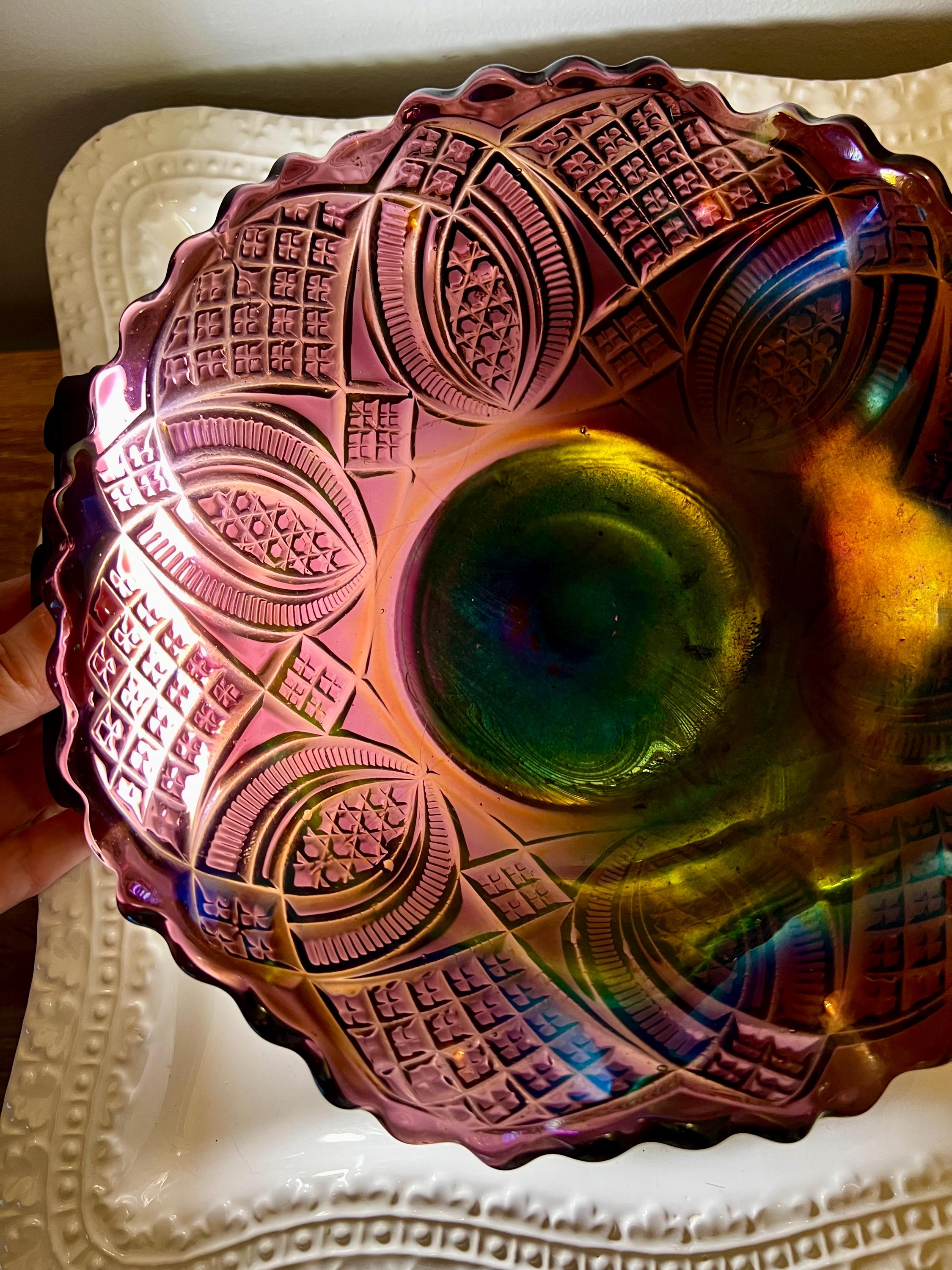 Purple Carnival Bowl - Etsy