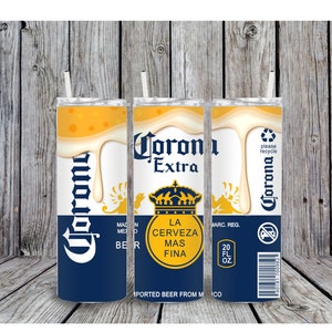 Corona Extra Beer Tumbler Wrap png-Sublimation