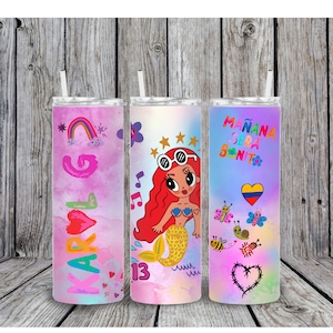 Karol G Mañana será bonito PNG tumbler wrap, Uso de sublimação, Tumbler 20 oz Digital PNG