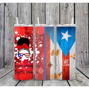 Soy Boricua Tumbler wrap PNG- sublimation