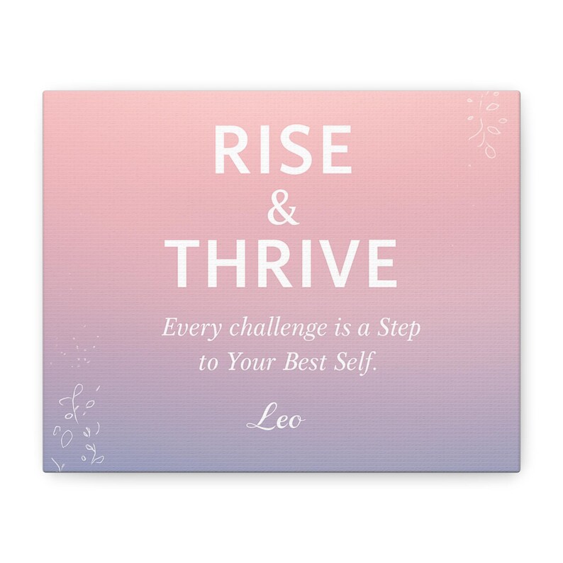 Personalized Rise & Thrive Motivational Poster - Custom Name ...