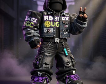 Roblox UGC Streetwear AI Prompt Pack – Oversized Jeans, Hoodies, Jackets (Digital Download)