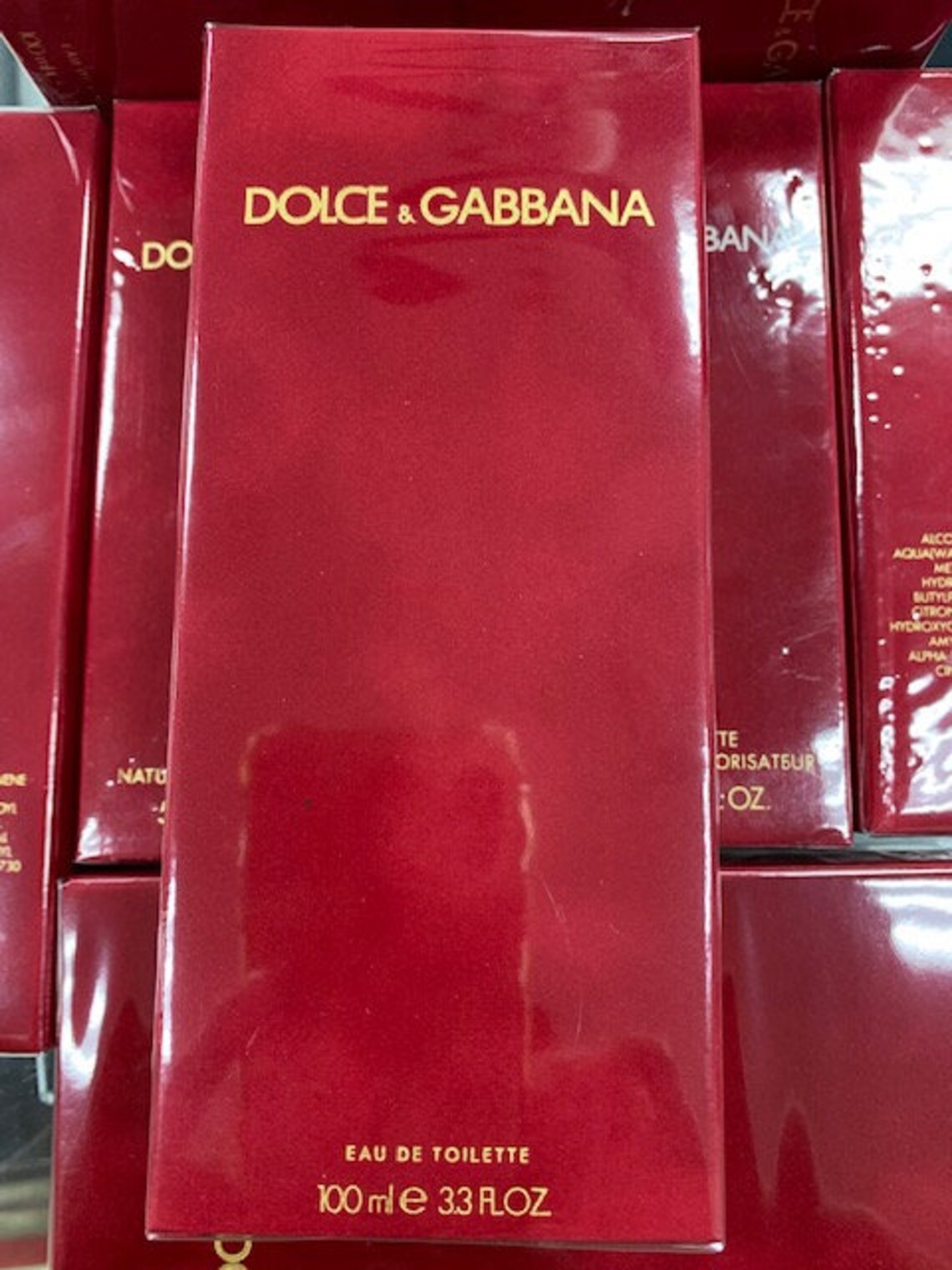 Dolce & Gabbana for Women, 3.3 Oz Eau De Toilette Spray red Velvet Box