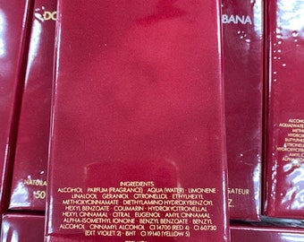 Dolce Gabbana for Women 3.3 Oz Eau De Toilette Spray red Velvet Box. VINTAGE Discontinued Rare New in Box 100 Authentic. Etsy Canada