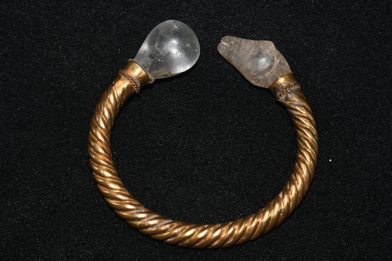Ancient Hellenistic Greek Gold Gilded Twisted Bra… - image 2