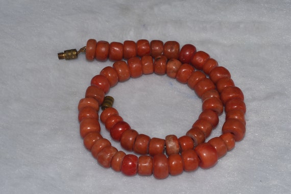 Genuine Antique Old Natural Sardinian Coral Bead … - image 6