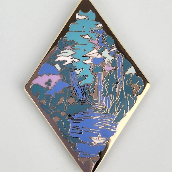 Dream Flight Series - Waterfalls Enamel Pin