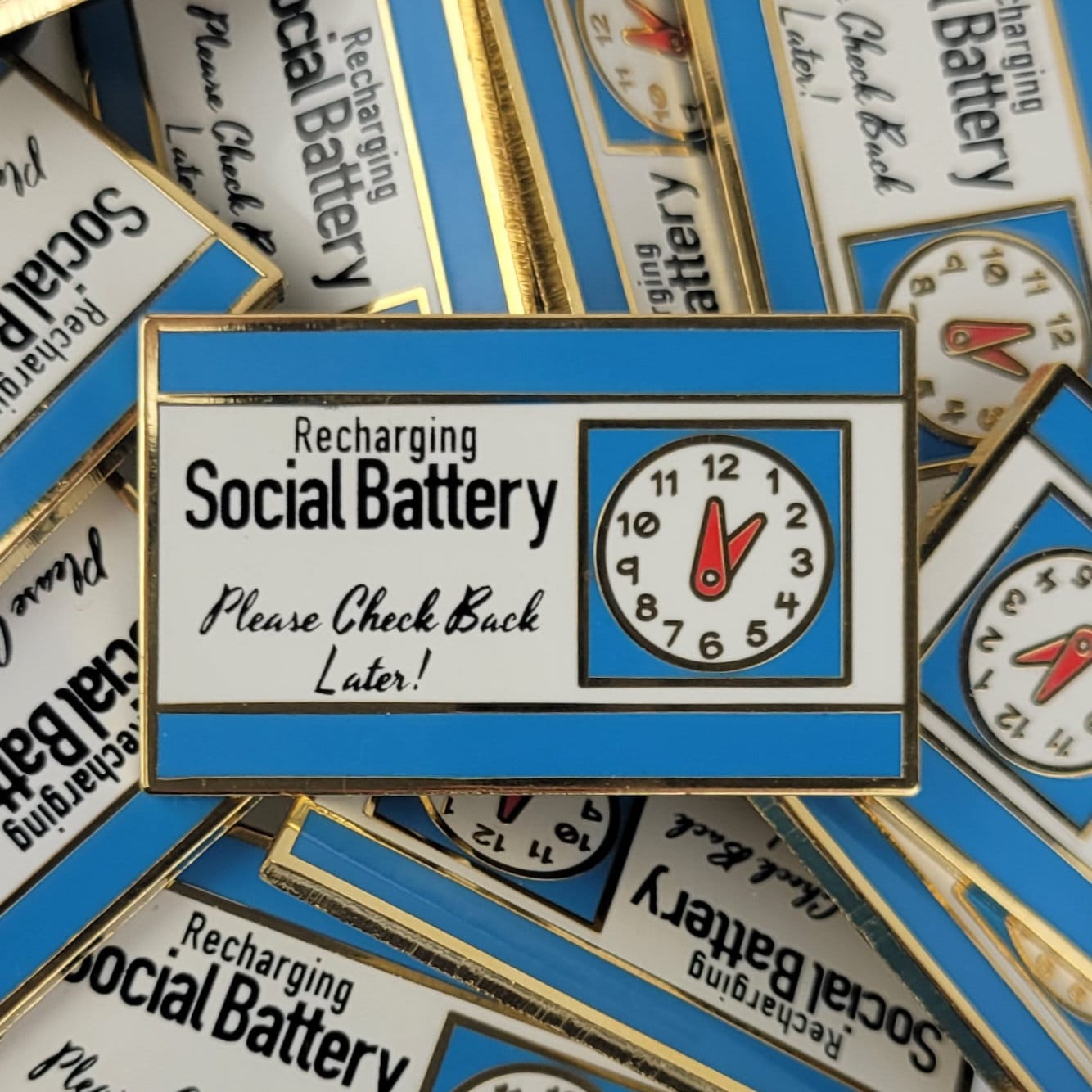 Social Battery - Enamel Pin