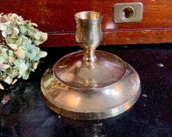 Vintage Solid Brass Candlestick Holder Made in India