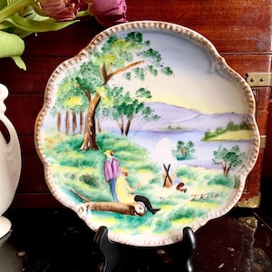 Vintage Kalk German Porcelain 8&quot; Wall Decorative Plate