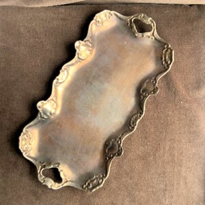 Vintage Alta Kunst Alboth Kaiser Bavaria 16&quot; Porcelain Dish with Scalloped Edges and Metallic Finish