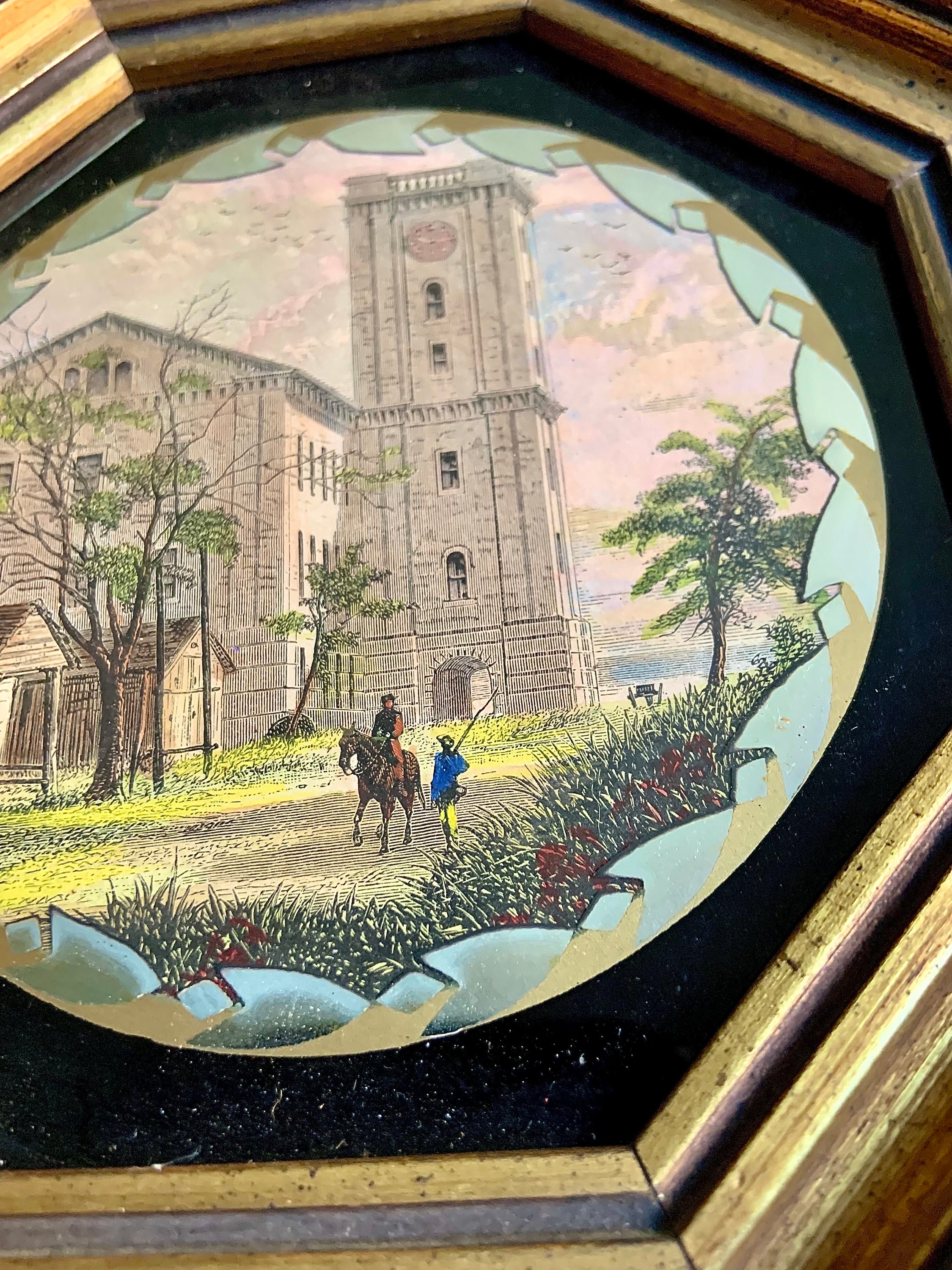 Vintage Framed Hand Colored Engraving by European Art Studio