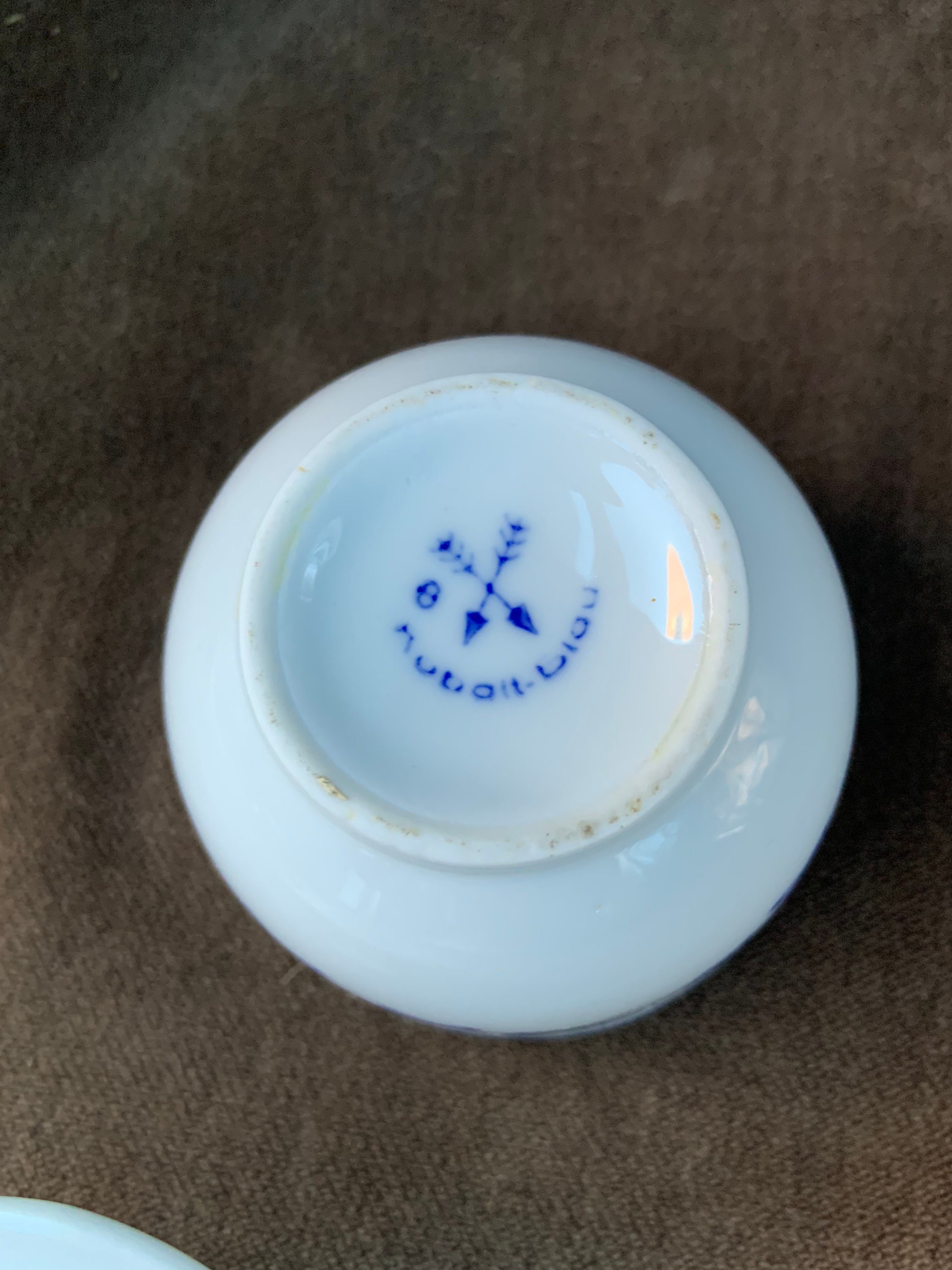 書 Kelsterbacher Porzellan Vintage Porzellan Kalk Eisenberg Kobalt-blau Germany Small