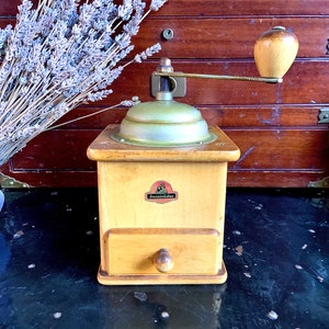 Vintage Wooden Zassenhaus Germany Coffee Grinder