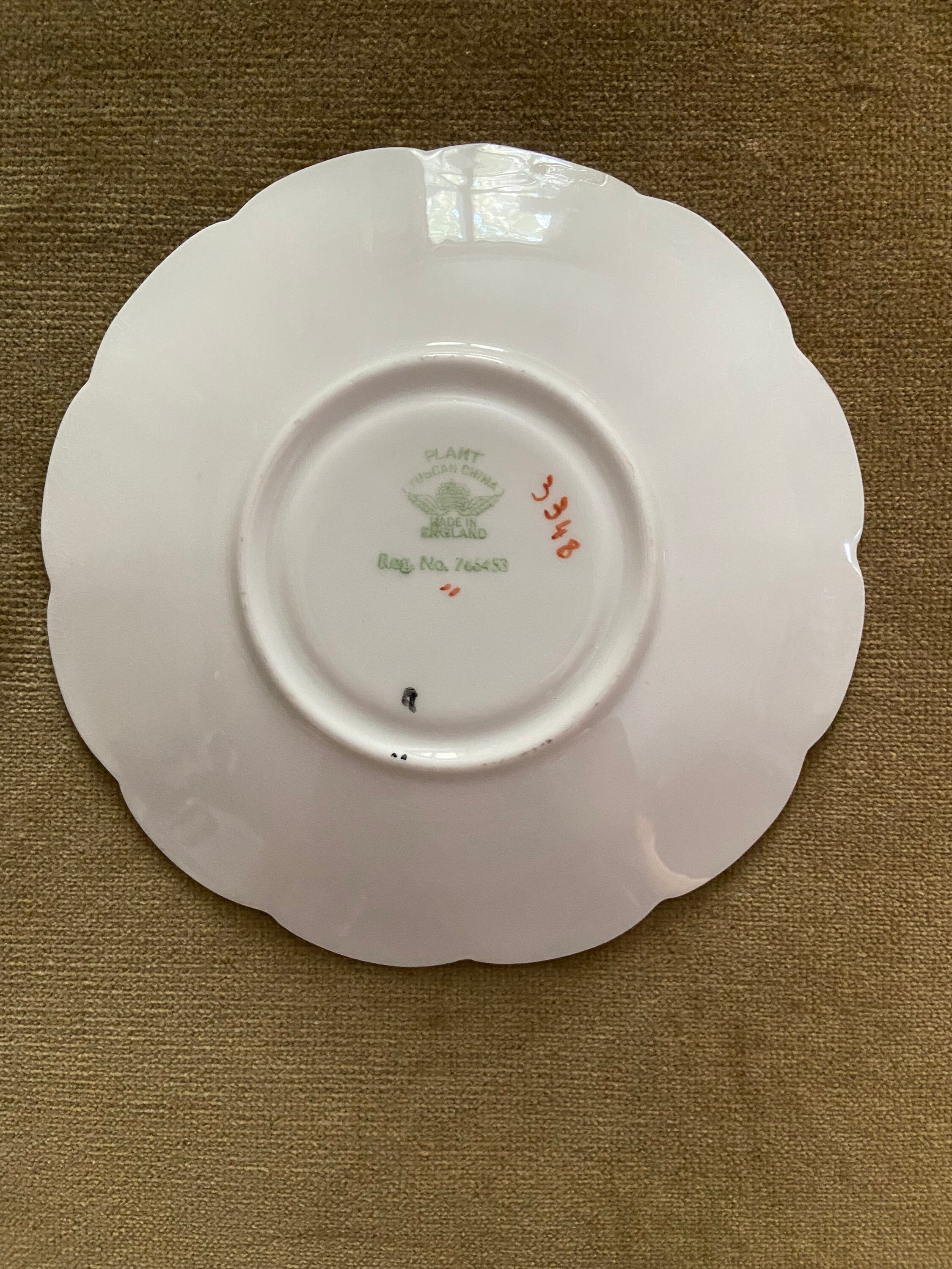 Vintage Tuscan China Plant Pattern Teacup and Saucer (reg Vintage Tuscan China Plant Pattern Teacup and Saucer (reg