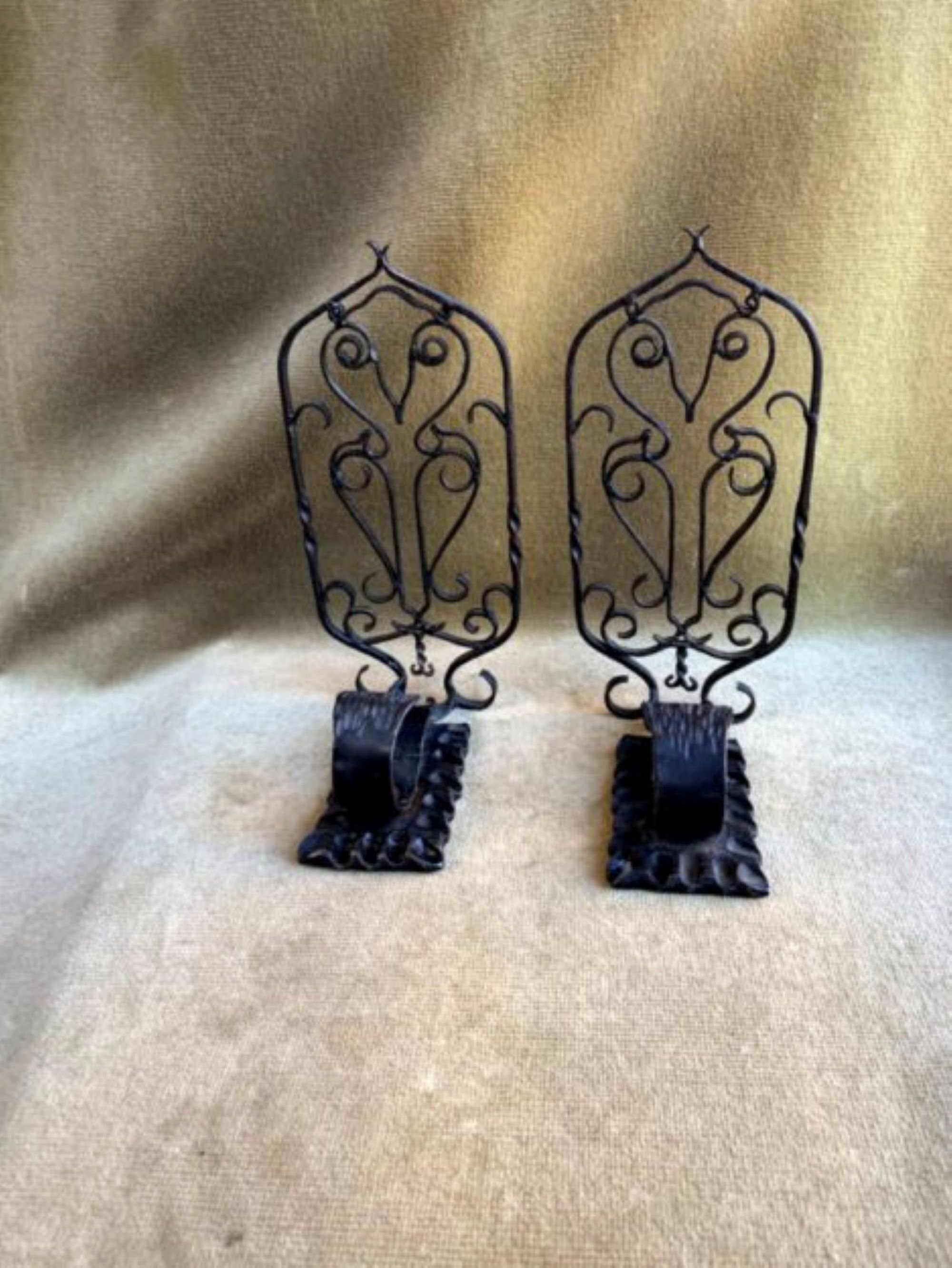 Set of 2 Vintage Ornate Wrought Iron Bookends Etsy