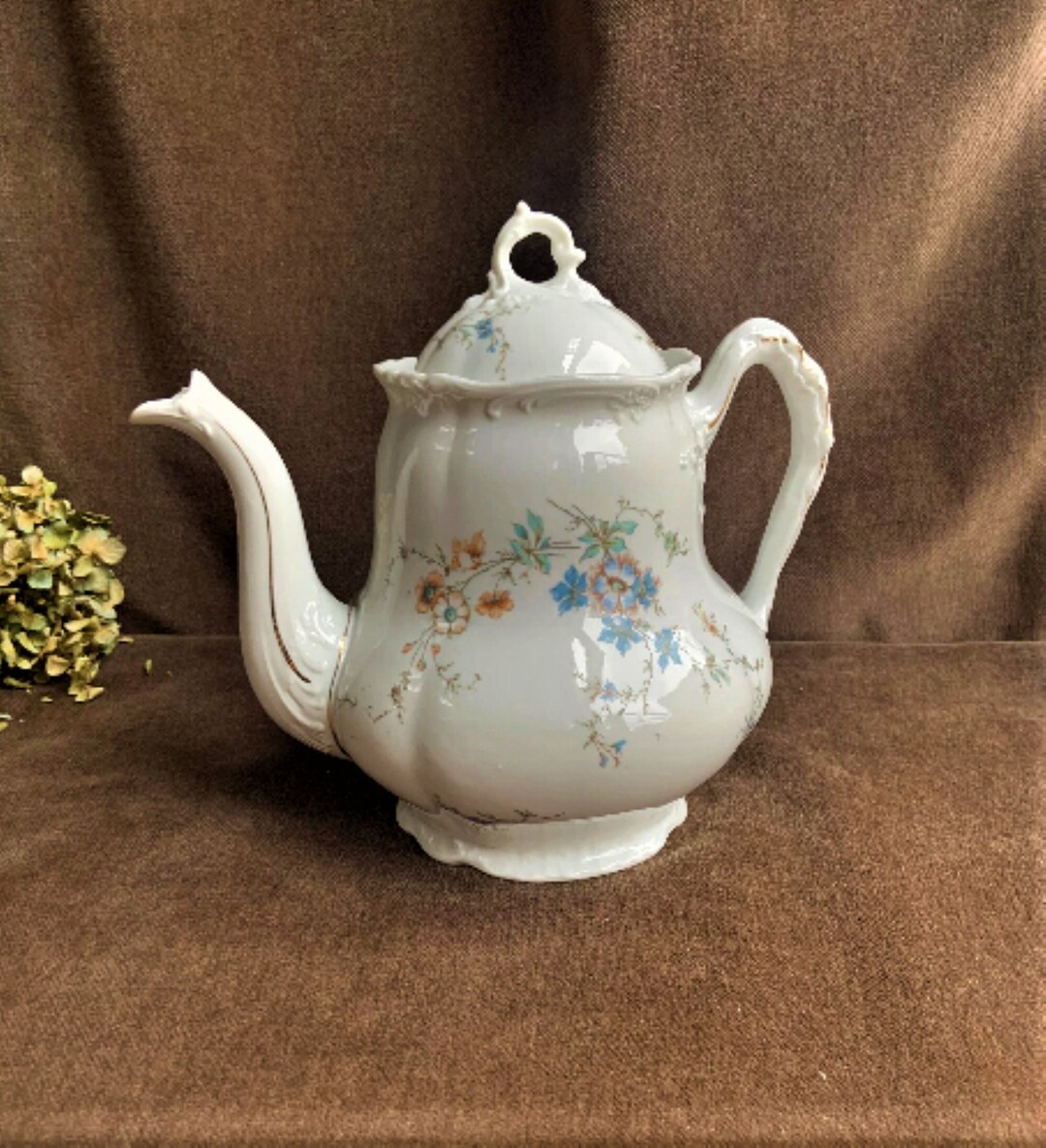Antique Habsburg China Austria Teapot Etsy