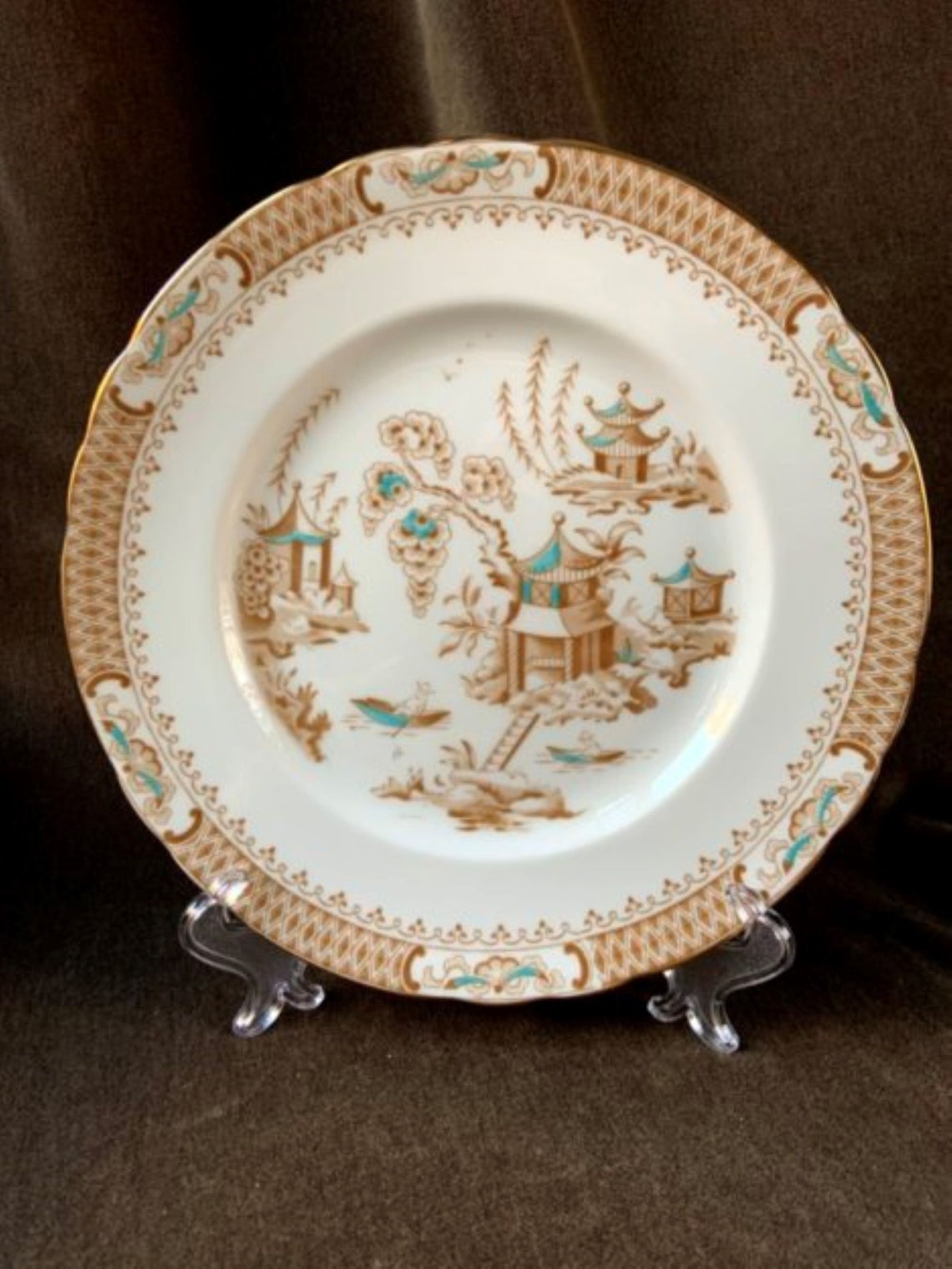 Rare Vintage Tuscan Fine English Bone China Luncheon Plate Etsy