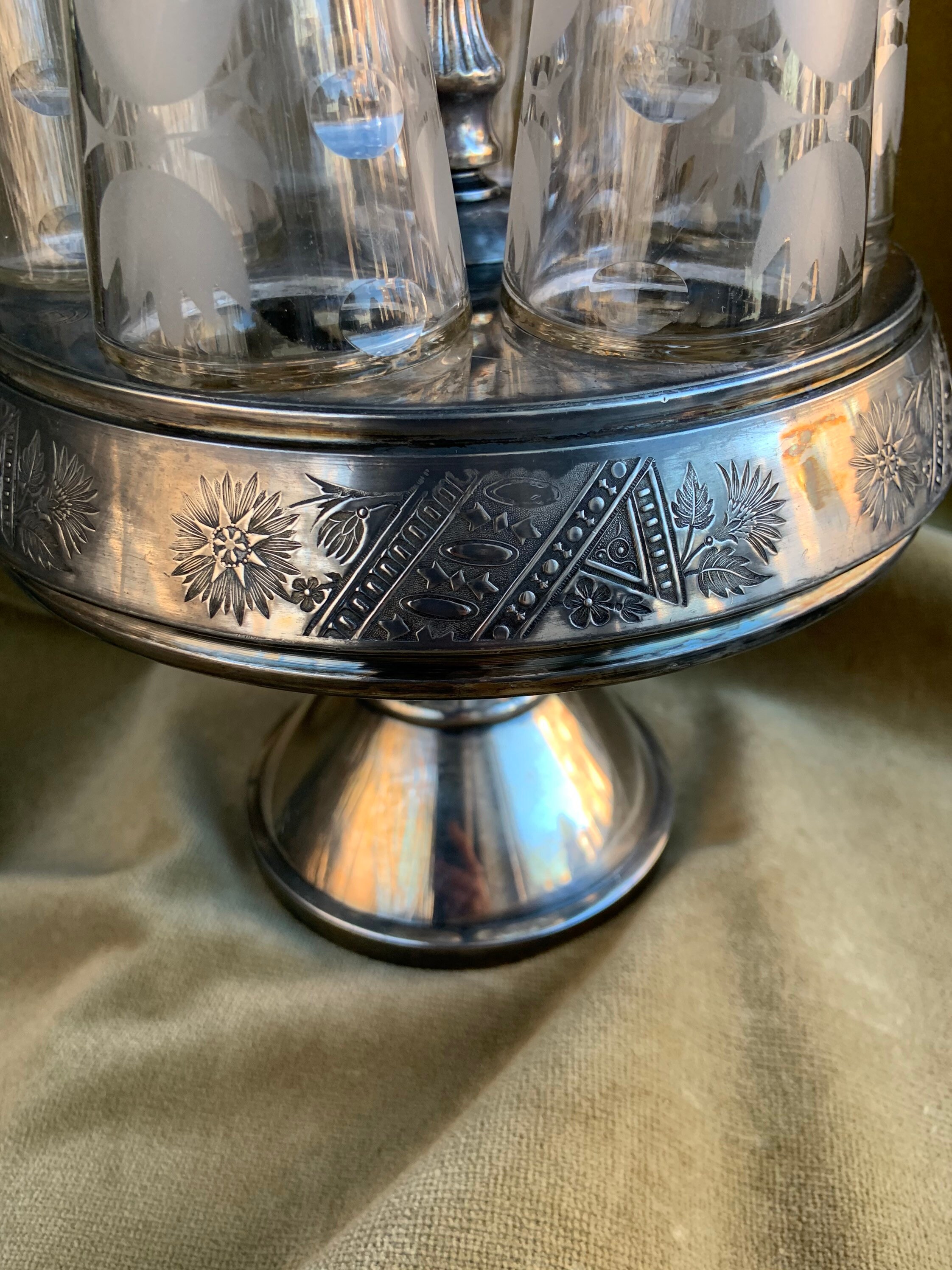 Antique Middletown Plate Co. Quadruple Cruet Set Etsy